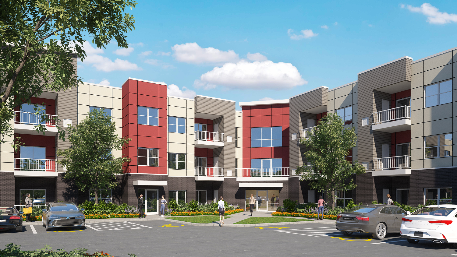 rendering of trail's edge apartments