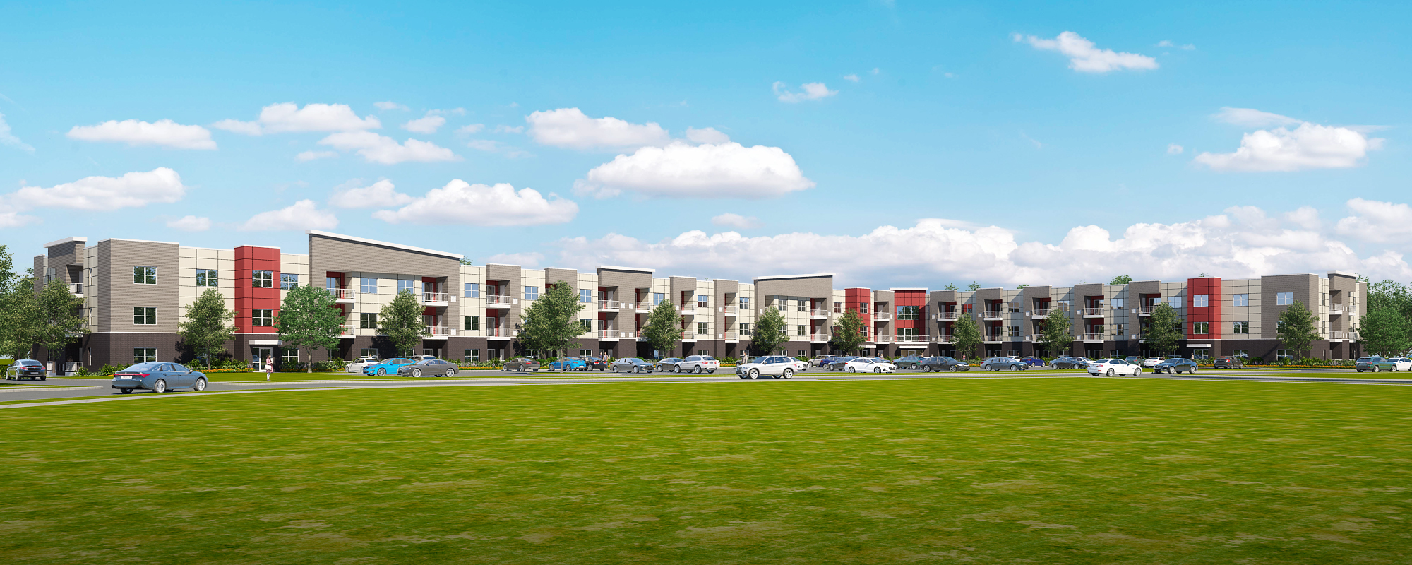 RENDERING OF THE TRAIL'S EDGE APARTMENTS